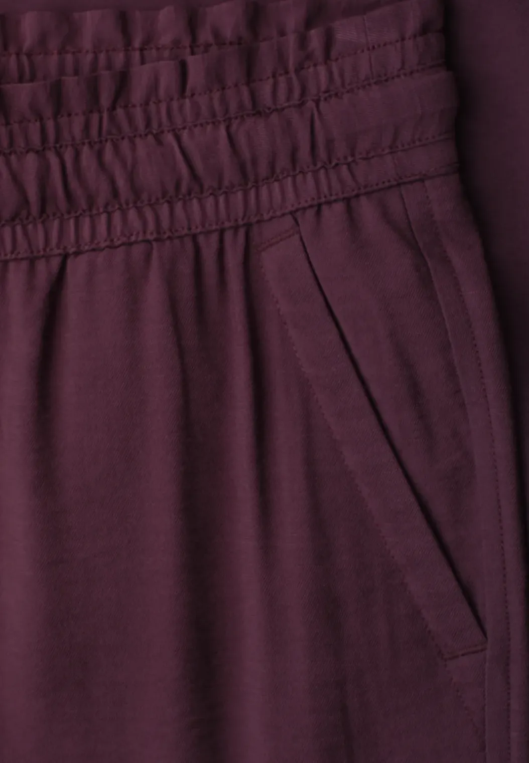 Mid Waist broek met Wide Legs en structuur