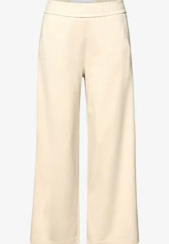 Mid Waist broek met wijde pijpen in casual pasvorm