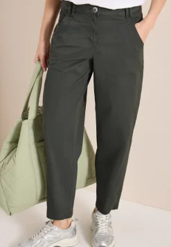 Mid Waist broek met wijde pijpen in casual pasvorm