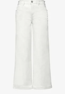 Mid Waist broek met wijde pijpen in casual pasvorm