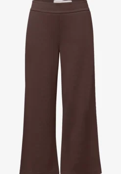 Mid Waist broek met wijde pijpen in casual pasvorm