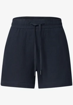 Mid Waist shorts van neteldoek
