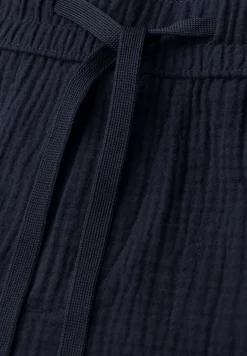 Mid Waist shorts van neteldoek