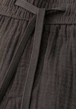 Mid Waist shorts van neteldoek