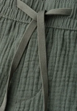 Mid Waist shorts van neteldoek