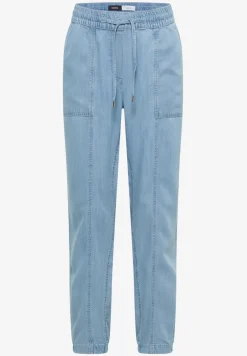 Mid Waist Slim Legs broek in een gewassen look