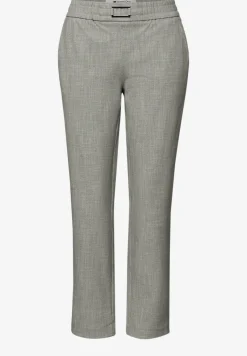 Mid Waist Slim Legs broek met gesp