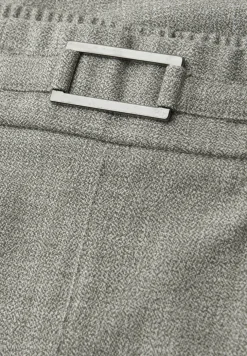 Mid Waist Slim Legs broek met gesp