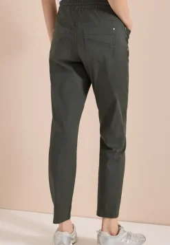 Mid Waist Slim Legs broek in een gewassen look