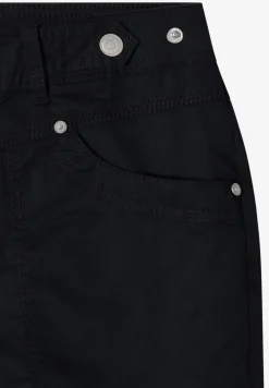 Mid Waist Slim Legs broek met omslag