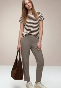 Mid Waist Slim Legs broek in Loose Fit