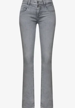 Mid Waist Slim Legs jeans met turn-up
