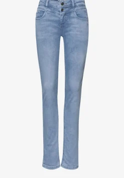 Mid Waist Slim Legs jeans met turn-up
