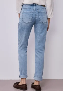 Mid Waist Slim Legs jeans met turn-up