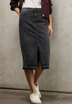 Midi denim rok