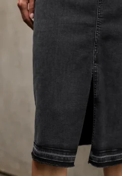 Midi denim rok