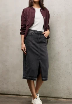 Midi denim rok