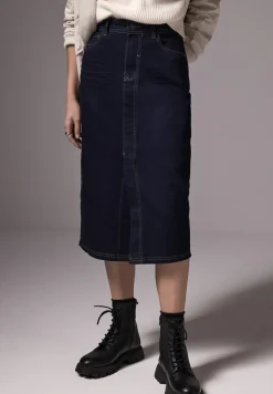 Midi denim rok