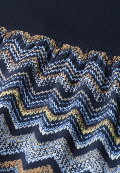Midi-jurk met gestructureerde rok