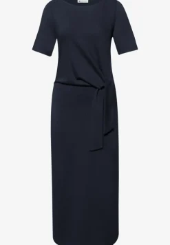 Midi-jurk met knoopdetail