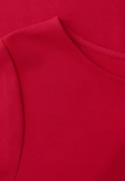 Midi-jurk met knoopdetail