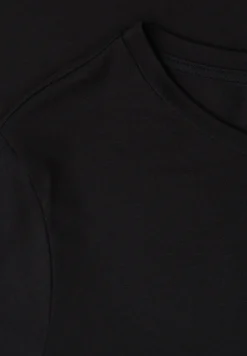 Midi-jurk met korte mouwen en splitdetail