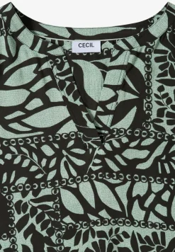 Midi-jurk met patchworkprint