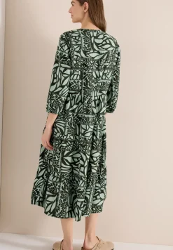 Midi-jurk met patchworkprint