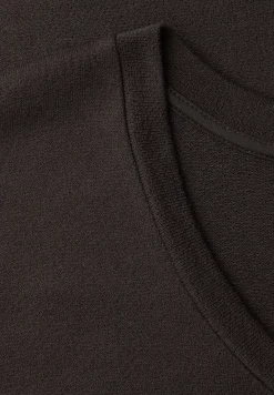 Midi-jurk met V-hals in een gebreide look