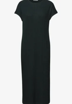 Midi-jurk van geribbelde jersey