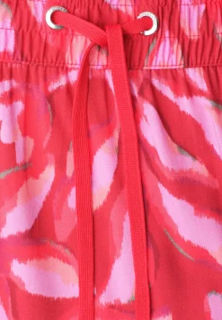 Midi-rok met elastische tailleband en print