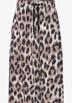 Midi-rok met elastische tailleband en print