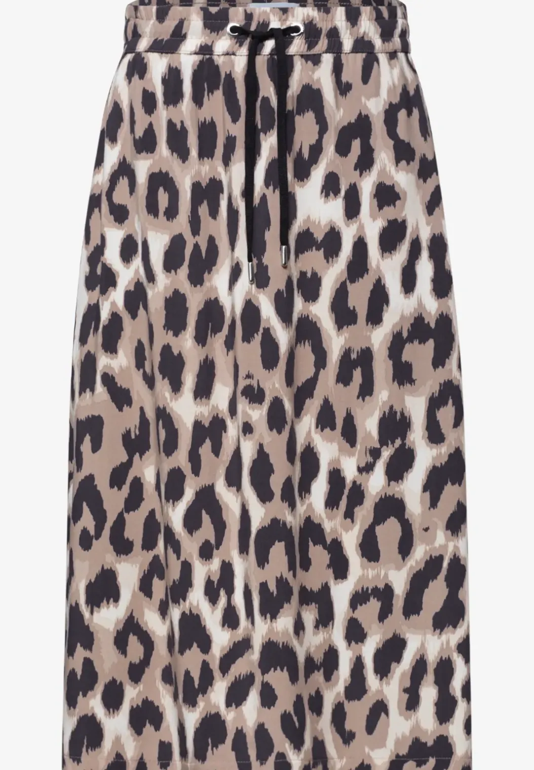 Midi-rok met elastische tailleband en print