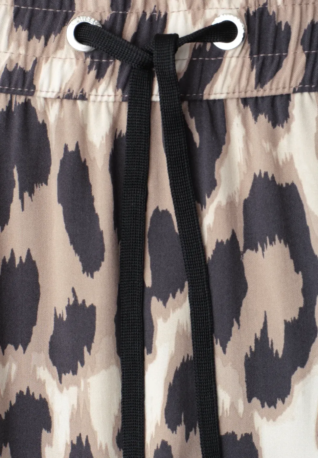 Midi-rok met elastische tailleband en print