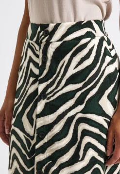 Midi-rok met knoopsluiting