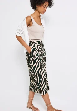 Midi-rok met knoopsluiting