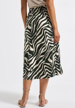Midi-rok met knoopsluiting