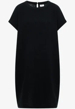 Mousseline jurk met korte mouwen
