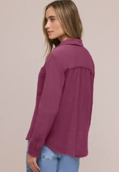 Mousseline overhemd blouse