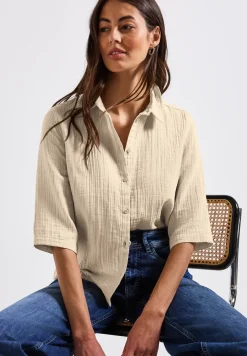 Mousseline overhemd blouse