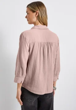 Mousseline overhemd blouse