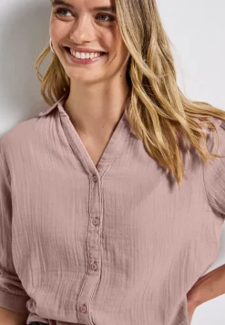 Mousseline overhemd blouse