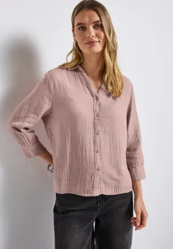 Mousseline overhemd blouse