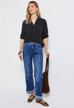 Mousseline overhemd blouse