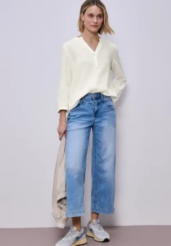 3/4-mouwen blouse in mousseline kwaliteit