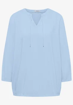 3/4-mouwen blouse met gespleten hals