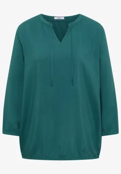 3/4-mouwen blouse met gespleten hals