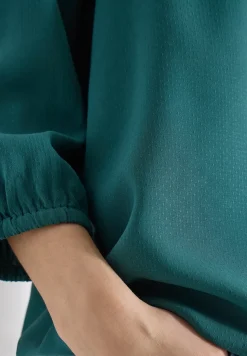 3/4-mouwen blouse met gespleten hals