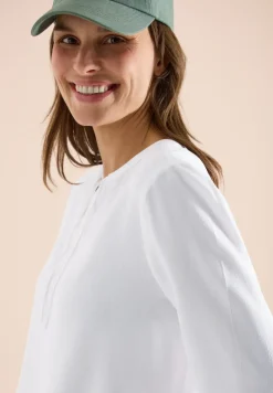 3/4-mouwen blouse met gespleten hals