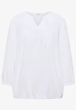 3/4-mouwen blouse met gespleten hals